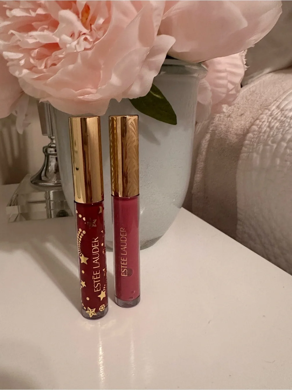 Estee Lauder Red Lipsticks & Gold-Trim Eyeshadow Palettes - amazing bundle !!!!